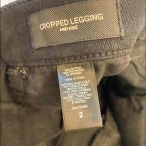 Express Black Cropped Zipper Jeans